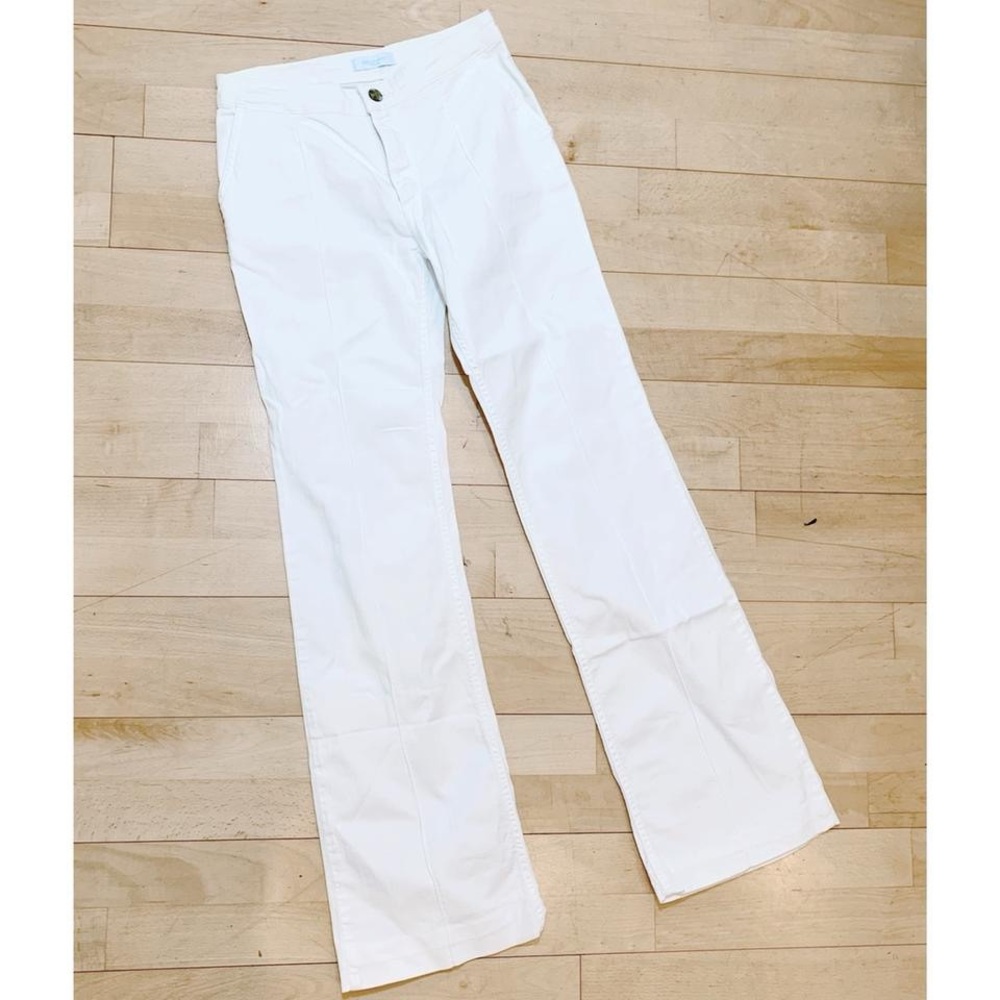 White Emilio Pucci Bootcut Jeans Truevintage Mint Condition IT 38 - Picture 2 of 11